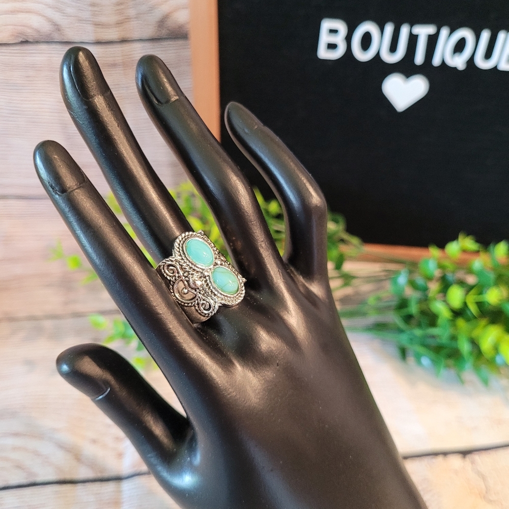 Bohemian Turquoise Silver Ring✨️ - Picture 12 of 12